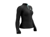 COMPRESSPORT Bluza do biegania damska WINTER TRAIL POSTURAL LS TOP czarno-turkusowa