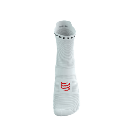 COMPRESSPORT Skarpetki do biegania wysokie PRORACING SOCKS V4 RUN HIGH white/black