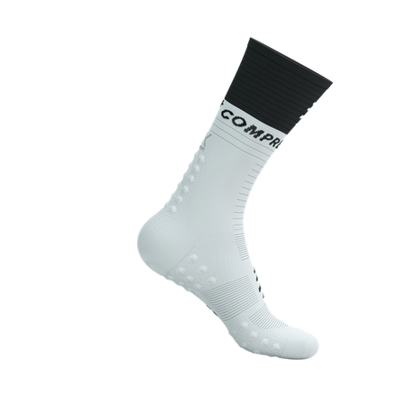 COMPRESSPORT Skarpetki kompresyjne do biegania MID COMPRESSION SOCKS V2.0 white/black