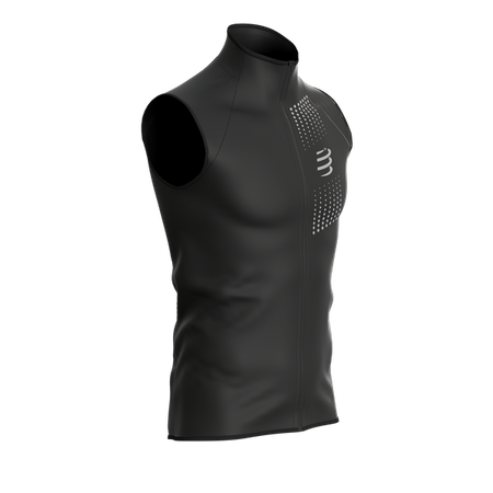 COMPRESSPORT Kamizelka biegowa męska HURRICANE WINDPROOF VEST czarna