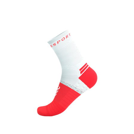 COMPRESSPORT Skarpetki do biegania PRO MARATHON SOCKS V2.0 fluo red/white