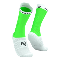 COMPRESSPORT Skarpetki rowerowe PRORACING SOCKS V4 BIKE neon green/white