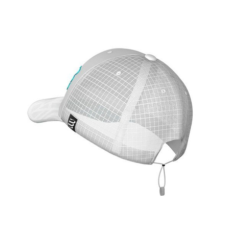 COMPRESSPORT Czapka biegowa z daszkiem RACING TRUCKER CAP biała