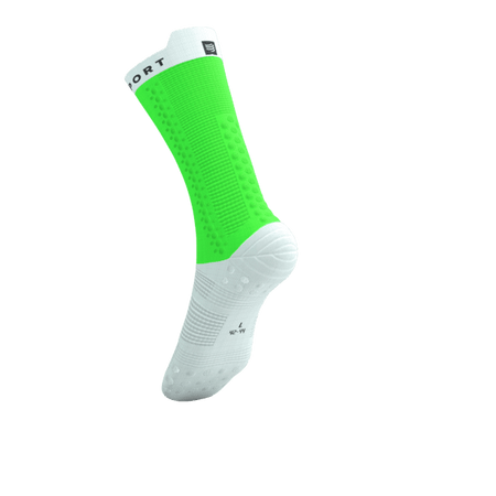COMPRESSPORT Skarpetki rowerowe PRORACING SOCKS V4 BIKE neon green/white