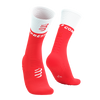 COMPRESSPORT Skarpetki kompresyjne do biegania MID COMPRESSION SOCKS V2.0 fluo red/white