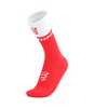 COMPRESSPORT Skarpetki kompresyjne do biegania MID COMPRESSION SOCKS V2.0 fluo red/white