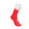 COMPRESSPORT Skarpetki kompresyjne do biegania MID COMPRESSION SOCKS V2.0 fluo red/white