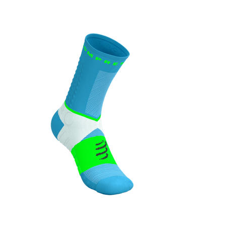 COMPRESSPORT Skarpetki do biegania ULTRA TRAIL SOCKS V2.0 norse blue/neon green