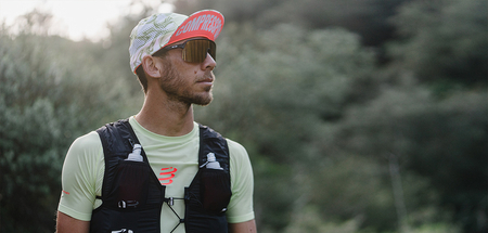 COMPRESSPORT Czapka biegowa PRO RACING CAP green camo/fluo red