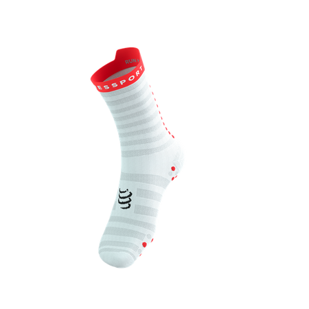 COMPRESSPORT Skarpetki do biegania PRORACING SOCKS V4 ULTRALIGHT RUN HIGH white/red/black