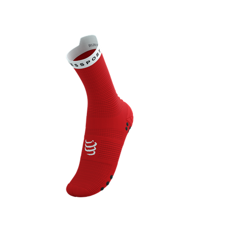 COMPRESSPORT Skarpetki do biegania wysokie PRORACING SOCKS V4 RUN HIGH red/white