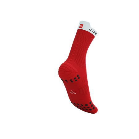 COMPRESSPORT Skarpetki do biegania wysokie PRORACING SOCKS V4 RUN HIGH red/white