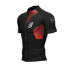 COMPRESSPORT Koszulka kompresyjna do biegania TRAIL POSTURAL SS TOP czarno-czerwona