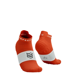 COMPRESSPORT Skarpetki do biegania krótkie PRORACING SOCKS V4 RUN LOW tigerlily/white