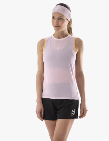 COMPRESSPORT Koszulka biegowa damska TRAIL RACING TANK roseate