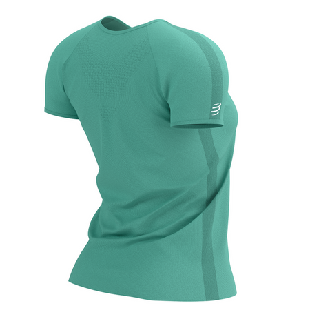 COMPRESSPORT Koszulka biegowa damska TRAINING SS LOGO T-SHIRT shell blue