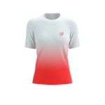 COMPRESSPORT Koszulka biegowa damska PERFORMANCE SS T-SHIRT fluo red/white