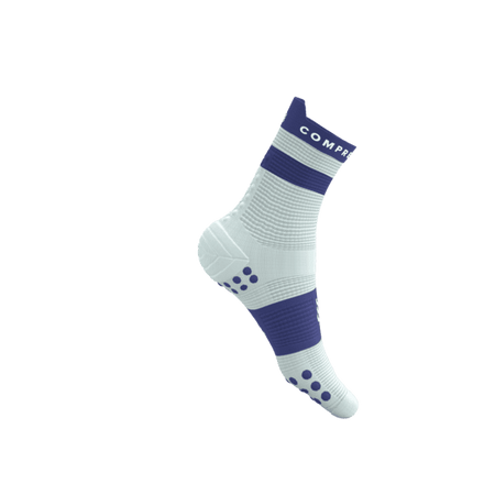 COMPRESSPORT Skarpetki do biegania wysokie PRORACING SOCKS V4 RUN HIGH star white/orient blue