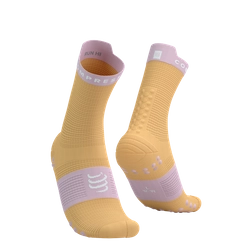 COMPRESSPORT Skarpetki do biegania wysokie PRORACING SOCKS V4 RUN HIGH buff orange/roseateblue