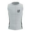 COMPRESSPORT Triathlonowa koszulka kompresyjna TRI POSTURAL AERO TANK TOP black/white print
