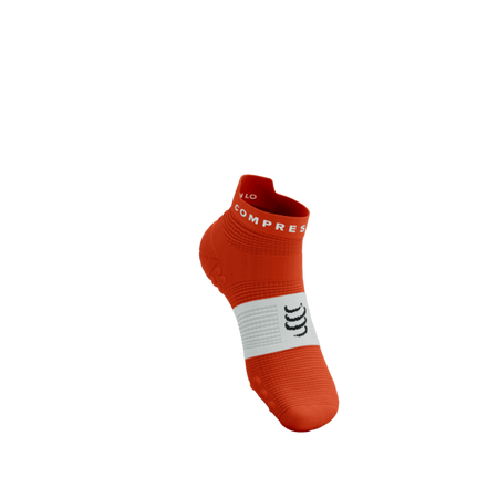 COMPRESSPORT Skarpetki do biegania krótkie PRORACING SOCKS V4 RUN LOW tigerlily/white