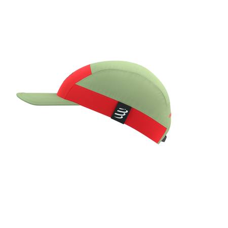 COMPRESSPORT Czapka biegowa 5 PANEL LIGHT CAP nile/fluo red