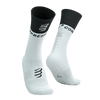 COMPRESSPORT Skarpetki kompresyjne do biegania MID COMPRESSION SOCKS V2.0 white/black