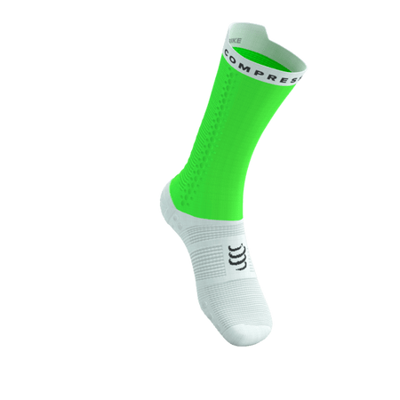 COMPRESSPORT Skarpetki rowerowe PRORACING SOCKS V4 BIKE neon green/white
