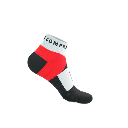 COMPRESSPORT Skarpetki do biegania ULTRA TRAIL LOW SOCKS V2.0 fluo red/white