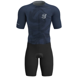 COMPRESSPORT Strój triathlonowy AERO SS TRISUIT indigo/print