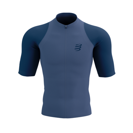 COMPRESSPORT Koszulka do biegania TRAIL RACING POSTURAL SS TOP indigo/blues