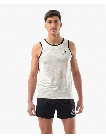 COMPRESSPORT Koszulka biegowa PERFORMANCE SINGLET sugar/camo print