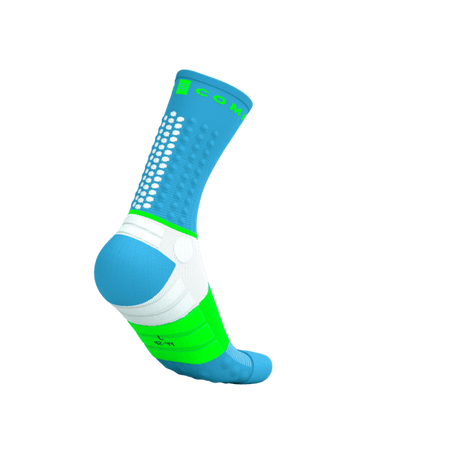COMPRESSPORT Skarpetki do biegania ULTRA TRAIL SOCKS V2.0 norse blue/neon green