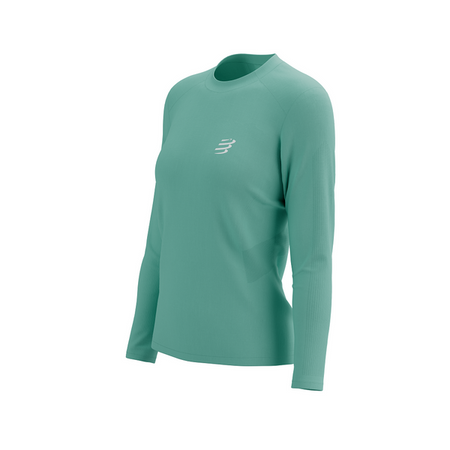 COMPRESSPORT Koszulka biegowa damska z długim rękawem PERFORMANCE LS T-SHIRT shell blue
