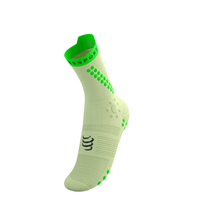 COMPRESSPORT Skarpetki do biegania trailowe PRORACING SOCKS V4 TRAIL lime/neon green