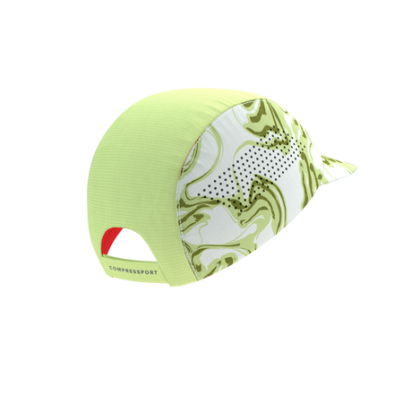 COMPRESSPORT Czapka biegowa PRO RACING CAP green camo/fluo red