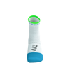 COMPRESSPORT Skarpetki do biegania PRO MARATHON SOCKS V2.0 white/norse blue/neon green