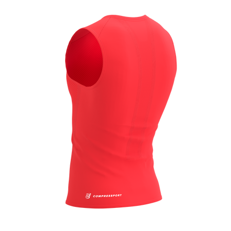 COMPRESSPORT Koszulka biegowa męska TRAIL RACING TANK fluo red