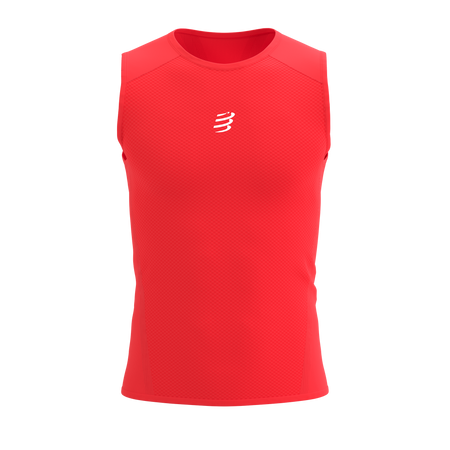 COMPRESSPORT Koszulka biegowa męska TRAIL RACING TANK fluo red