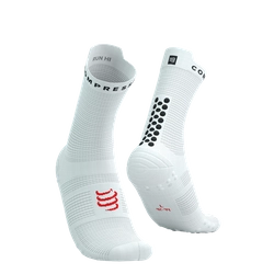 COMPRESSPORT Skarpetki do biegania wysokie PRORACING SOCKS V4 RUN HIGH white/black