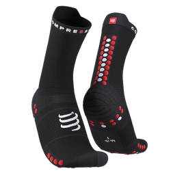 COMPRESSPORT Skarpetki do biegania wysokie PRORACING SOCKS V4 RUN HIGH black/red