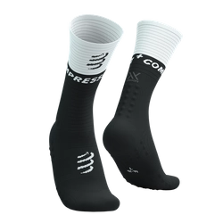 COMPRESSPORT Skarpetki kompresyjne do biegania MID COMPRESSION SOCKS V2.0 black/white