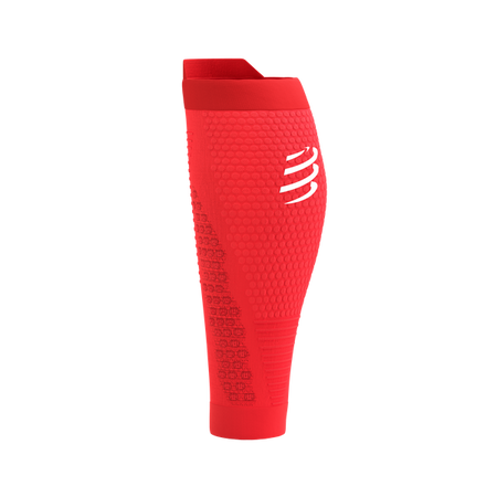 COMPRESSPORT Opaski kompresyjne na łydki R2V3 fluo red/white reflect