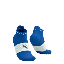 COMPRESSPORT Skarpetki do biegania krótkie PRORACING SOCKS V4 RUN LOW princess blue/white