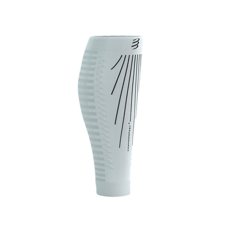 COMPRESSPORT Opaski kompresyjne na łydki R2 AERO white/black