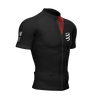 COMPRESSPORT Koszulka kompresyjna do biegania TRAIL POSTURAL SS TOP czarno-czerwona