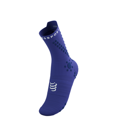 COMPRESSPORT Skarpetki do biegania trailowe PRORACING SOCKS V4 TRAIL dazz blue/blues