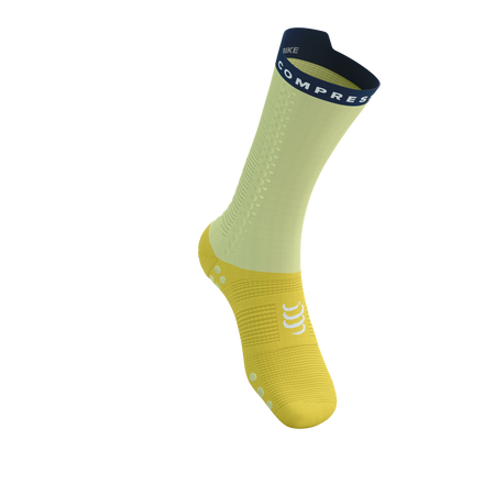 COMPRESSPORT Skarpetki rowerowe PRORACING SOCKS V4 BIKE elf yellow/blues