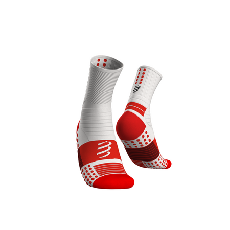 COMPRESSPORT Skarpetki do biegania PRO MARATHON SOCKS biało-czerwone