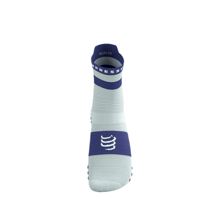 COMPRESSPORT Skarpetki do biegania wysokie PRORACING SOCKS V4 RUN HIGH star white/orient blue
